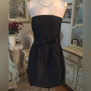 BCBG strapless evening dress size 6 purple/purple &black waist band